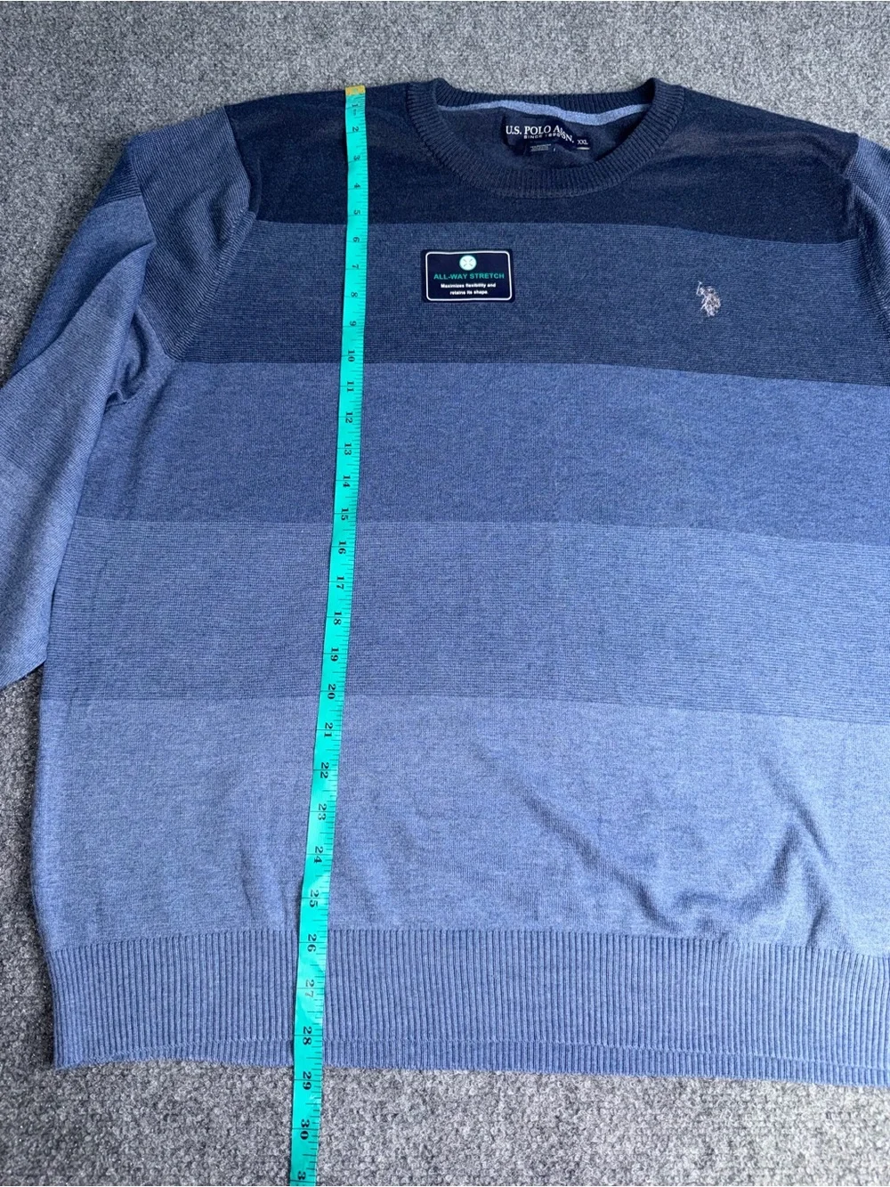 U.S. Polo Assn. Men’s Blue Gradient Crewneck Sweater